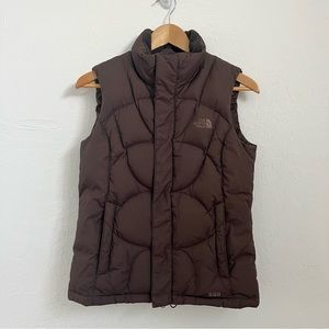 The North Face Women 600 Goose Down Fill Puffer Vest Mocha Espresso Dark Brown